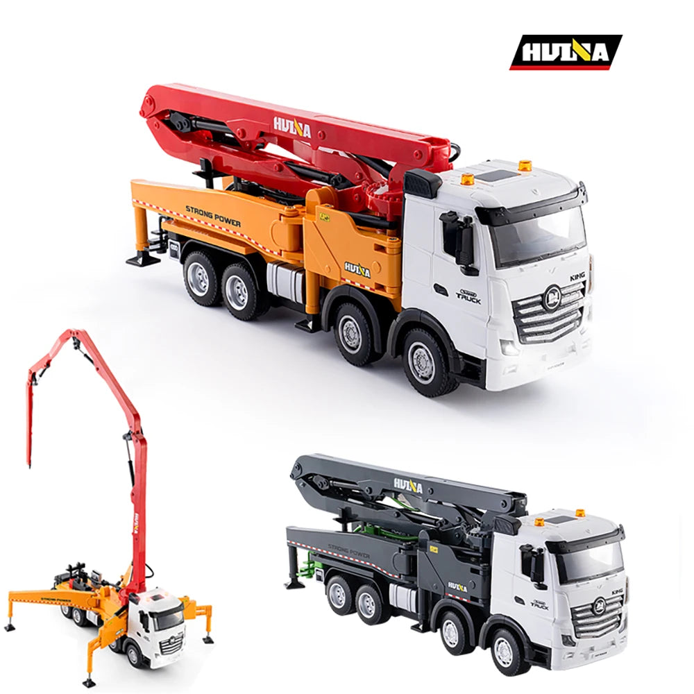 HUINA 1/18 RC Cement Pump Truck - 11CH Alloy Engineering Vehicle Secondary image