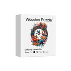 Hummingbird Wooden Jigsaw Puzzle Unique Animal Shaped Pieces Floral Art Puzzle