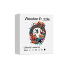 Hummingbird Wooden Jigsaw Puzzle Unique Animal Shaped Pieces Floral Art Puzzle