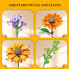 Sunflower Bouquet Building Set | 1011PCS Botanical with Lights | ToyIvia