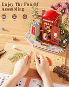 Cherry Blossom Book Stand 3D Wooden Puzzle | 116PCS Mini Model | ToyIvia