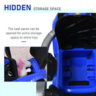 2-in-1 Toddler Push Car & Stroller | Blue Ride-On with Music | ToyIvia