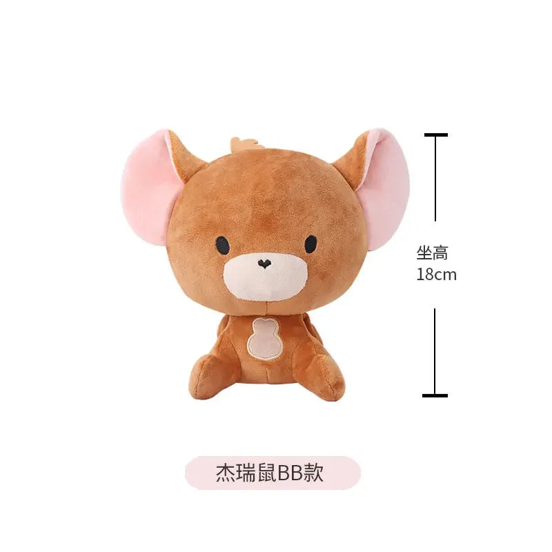 Plush toy with measurements on a white background