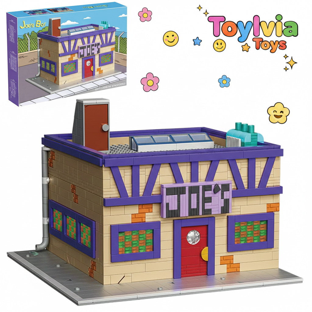 Toy building set with colorful facade and 'Toylivia Toys' branding Main image