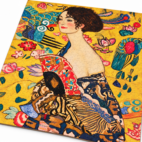 Gustav Klimt Lady with a Fan 1000 Piece Jigsaw Puzzle Art Decor - alternate view