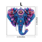 Vibrant Floral Elephant Wooden Puzzle with Unique-Shaped Pieces