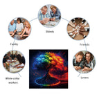 Mindful Mastery: Colorful Tree of Life High-Difficulty Wood Jigsaw