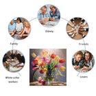 Mindful Petals: Colorful Flowers High-Difficulty Wood Jigsaw