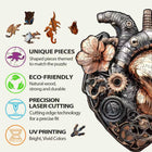Chrono-Core: 3D Mechanical Heart Wooden Puzzle