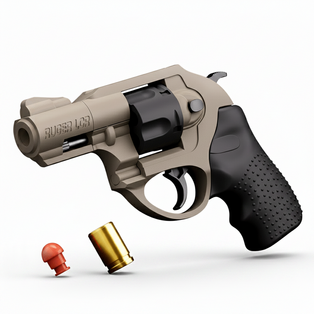 LCR-38 Mechanical Continuous Firing Revolver - Soft Bullet Toy Gun