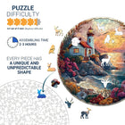 Sunset Seaside Lighthouse Wooden Puzzle Unique Animal Shaped Pieces Jigsaw for Adults