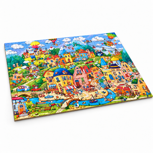 Happy Town Landscape 1000 Piece Jigsaw Puzzle 70x50cm - alternate view