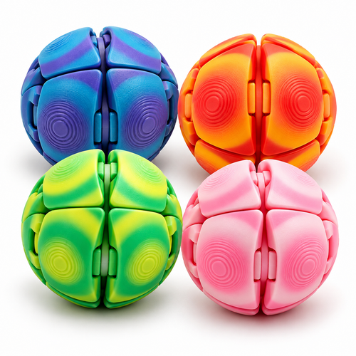4PCS Large Squeeze Fidget Balls 6cm Sensory Stress Relief Grip Set - 4 PCS / Large Size