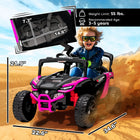 12V Kids Ride-On Pink UTV | Battery Powered Electric Truck | ToyIvia
