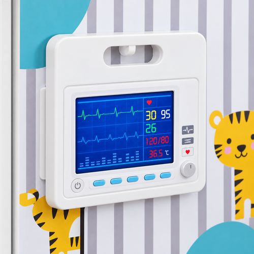 Wooden Kids Doctor Medical Station Playset ECG Monitor - alternate view