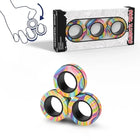 3PCS Magnetic Rings Fidget Toy Set Spinner Rings Desk Toy