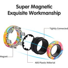 3PCS Magnetic Rings Fidget Toy Set Spinner Rings Desk Toy