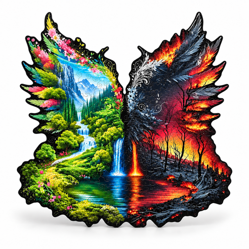Centered Majestic Vista high-difficulty landscape wooden puzzle