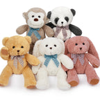Bulk set of 6 MaoGoLan stuffed animals including colorful teddy bears and bunnies.