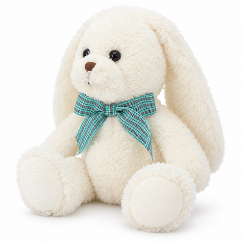 MaoGoLan White Rabbit plush, three-quarter-left studio view
