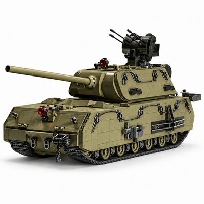 3339PCS Military Heavy Tank Panzer VIII Maus Building Blocks - Army Model Kit