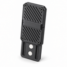 Black mechanical magnetic push-card fidget