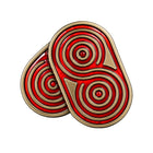 Fritillary Inlay Metal EDC Fidget Slider Tactile Desk Toy - Agate Red