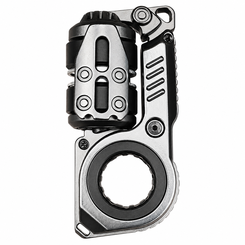 Metal EDC Fidget Slider – Magnetic Ratchet Desk Toy