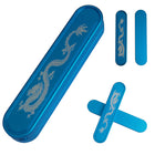 Metal EDC Magnetic Push Card Haptic Coin Fidget Slider - Blue