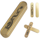 Metal EDC Magnetic Push Card Haptic Coin Fidget Slider - Gold