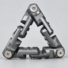 Metal Infinite Flip Chain Fidget Massage Bracelet Toy - Silver
