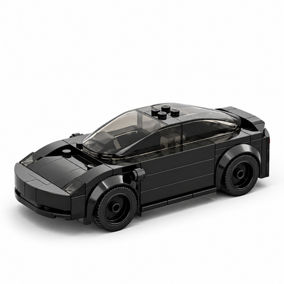 The Midnight Commuter: 185-Piece Black City Car DIY Construction Kit