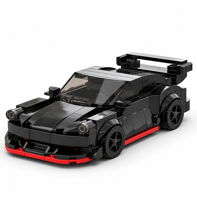 The Midnight Phantom: 321-Piece Black Sports Car DIY Construction Kit