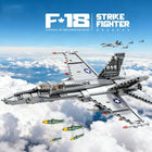 F-18 Strike Fighter Building Set | 1387PCS Military Jet Model | Toylvia