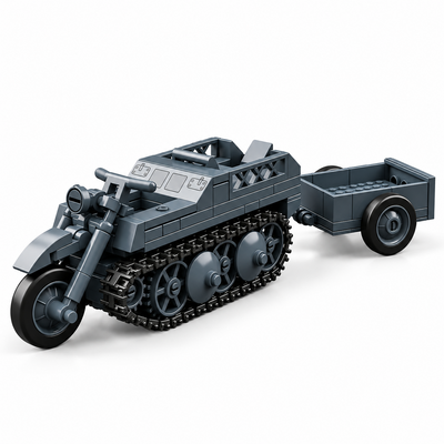 Military SD.KFZ.2 Half-Track Motorcycle Building Blocks Kit