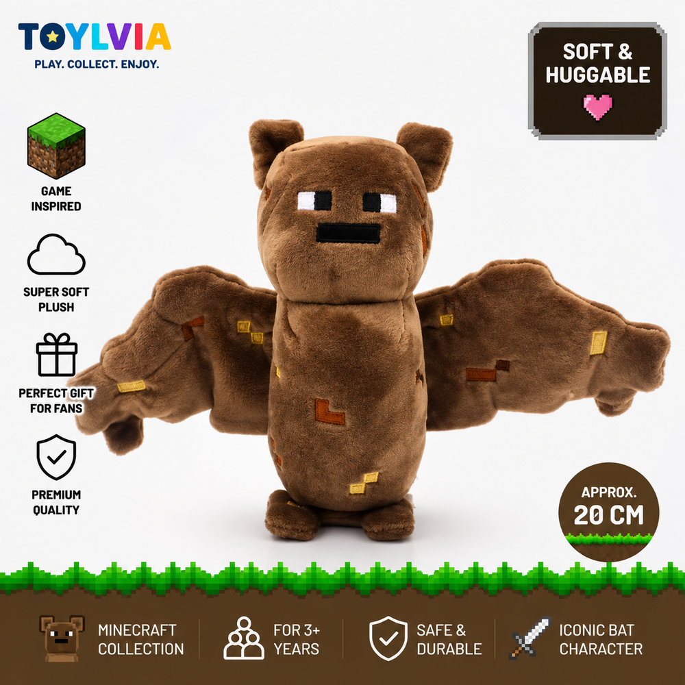 Minecraft Bat Plush Toy – Soft Stuffed Game Character Doll