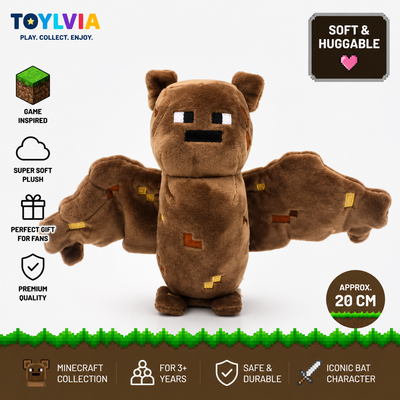 Minecraft Bat Plush Toy – Soft Stuffed Game Character Doll