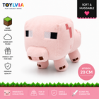 Minecraft Pig Plush Toy – Soft Stuffed Game Character Doll