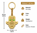 Minecraft Totem of Undying Metal Keychain – Game Inspired Gold Pendant