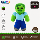 Minecraft Zombie Plush Toy – Soft Stuffed Game Character Doll