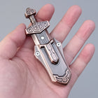 Mini Sword Metal Magnetic Push Card EDC Fidget Pendant