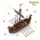 MOC Medieval Viking Ship Building Blocks Set (463 PCS) - Ocean Adventure Boat Model | Toylvia™