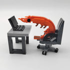 MOC Shrimp Building Block Set – Mini Lobster Animal Brick Model Toy