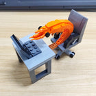MOC Shrimp Building Block Set – Mini Lobster Animal Brick Model Toy