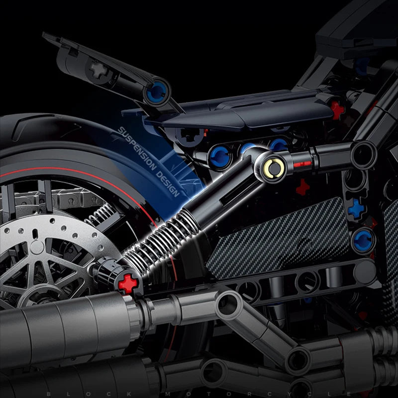 Close-up of a mechanical suspension system on a dark background