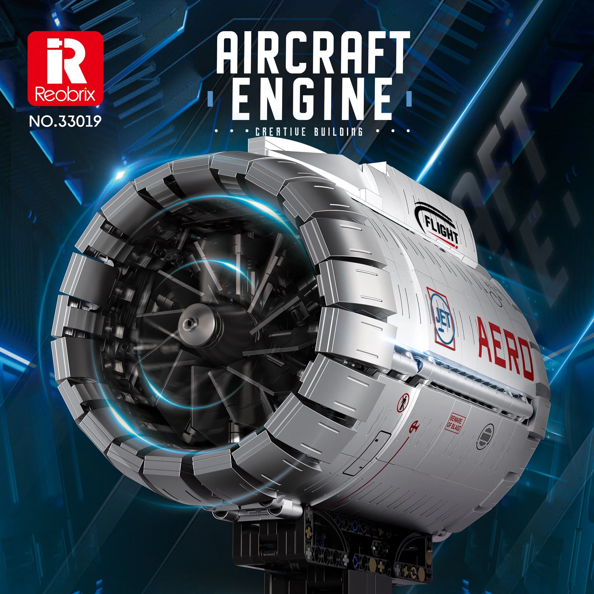 Reobrix Aero Turbofan Engine Building Blocks - Motorized Simulation Secondary image