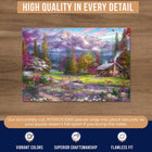Mountain Cabin Landscape Wooden Jigsaw Puzzle Unique Animal Shaped Pieces