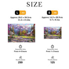 Mountain Cabin Landscape Wooden Jigsaw Puzzle Unique Animal Shaped Pieces