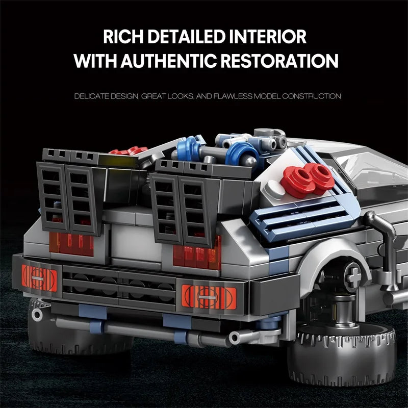 Toy model of a vehicle with detailed interior and authentic restoration on a black background