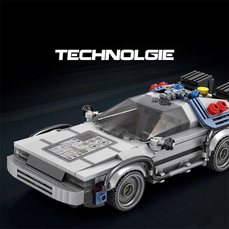 1:24 Scale Classic Movie Racing Car Building Blocks - Time Machine MOC Secondary image
